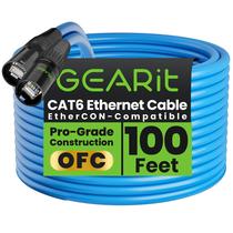 Cabo Ethernet GearIt Blindado CAT6 Ethercon 30m Azul