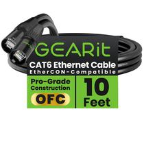 Cabo Ethernet GearIt Blindado CAT6 Ethercon 3m Preto