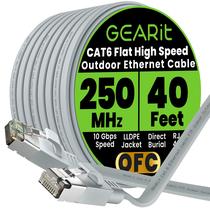 Cabo Ethernet GearIt Cat 6 Flat 12m, blindado ao ar livre Cabo Ethernet GearIt Cat 6 Flat 12m, blindado ao ar livre