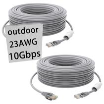 Cabo Ethernet GWFIBER Cat 6 30m Heavy Duty UV à prova d'água