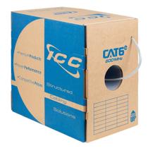 Cabo Ethernet ICC Cat6e CMR Riser 1000 pés UTP 23AWG 600 MHz