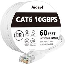 Cabo Ethernet Jadaol Cat 6 18m externo/interno 10Gbps branco