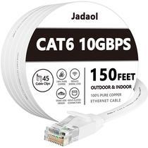 Cabo Ethernet Jadaol Cat 6 45,72 m para exterior e interior branco