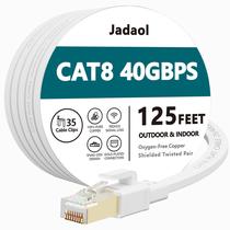 Cabo Ethernet Jadaol Cat8 38,1 m externo/interno 40 Gbps branco