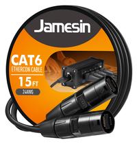 Cabo Ethernet Jamesin CAT6 Blindado 4,5 m com Trava Tática