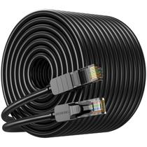 Cabo Ethernet JARNHNG Cat 6 250 pés/76 m interno/externo preto
