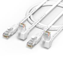 Cabo Ethernet JUXINICE CAT6 90 graus branco 0,9 m, pacote com 2