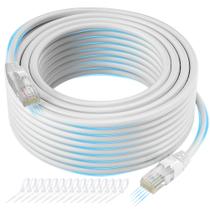 Cabo Ethernet Kxable Cat 6 150 pés branco para roteador de servidor de PC