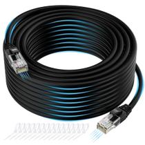 Cabo Ethernet Kxable Cat 6 75 pés de alta velocidade 550 MHz preto