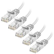 Cabo Ethernet Matters 10 Gbps Cat 6 10 pés branco, pacote com 5 Cabo Ethernet Matters 10 Gbps Cat 6 10 pés branco, pacote com 5