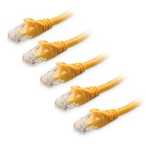 Cabo Ethernet Matters Cat 6 10 Gbps 3 pés amarelo, pacote com 5 Cabo Ethernet Matters Cat 6 10 Gbps 3 pés amarelo, pacote com 5