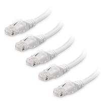 Cabo Ethernet Matters Cat 6 10 Gbps 6 pés branco, pacote com 5 Cabo Ethernet Matters Cat 6 10 Gbps 6 pés branco, pacote com 5