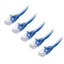 Cabo Ethernet Matters Cat 6 de 10 Gbps, pacote com 5, 1,5 m, azul Cabo Ethernet Matters Cat 6 de 10 Gbps, pacote com 5, 1,5 m, azul