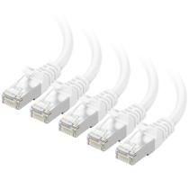 Cabo Ethernet Matters Cat 6A 10 Gbps 14 pés branco, pacote com 5