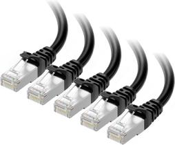 Cabo Ethernet Matters Cat 6A, 10 Gbps, 1,5 m, blindado, pacote com 5