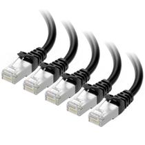 Cabo Ethernet Matters Cat 6A 10 Gbps, 3 pés, preto, pacote com 5 Cabo Ethernet Matters Cat 6A 10 Gbps, 3 pés, preto, pacote com 5
