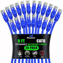 Cabo Ethernet Maximm Cat 6 1,8 m (pacote com 20) azul