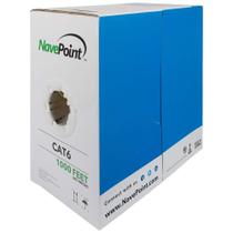 Cabo Ethernet NavePoint Cat6 1000 pés 305 m amarelo 550 MHz UTP Cabo Ethernet NavePoint Cat6 1000 pés 305 m amarelo 550 MHz UTP
