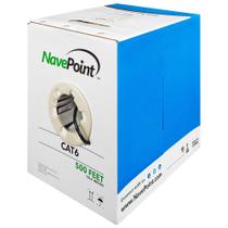 Cabo Ethernet NavePoint CAT6 152 m 550 MHz 23AWG UTP preto