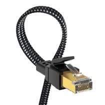 Cabo Ethernet Orbram Cat 8 50 pés/15 m de nylon trançado de 40 Gbps