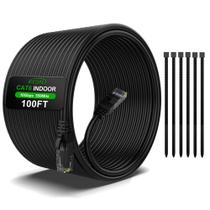 Cabo Ethernet para Cat6 100FT UTP 24AWG CCA Preto - ecjtu Cabo Ethernet para Cat6 100FT UTP 24AWG CCA Preto - ecjtu