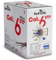 Cabo Ethernet rápido Cat. Cat 6 1000 pés (305 m) azul 23AWG CMR