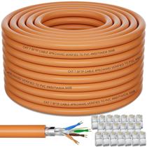 Cabo Ethernet Soibke Cat 7 Outdoor 400 pés (20 RJ45) 10 Gbps Cabo Ethernet Soibke Cat 7 Outdoor 400 pés (20 RJ45) 10 Gbps
