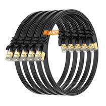 Cabo Ethernet Surplay Cat7 0,9 M/5 pacotes de 10 Gbps de alta velocidade Cabo Ethernet Surplay Cat7 0,9 M/5 pacotes de 10 Gbps de alta velocidade