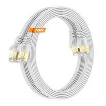 Cabo Ethernet Surplay Cat7 6m, pacote com 2 unidades, 10 Gbps para PS5/4, Xbox