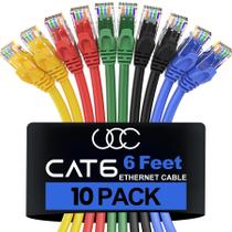 Cabo Ethernet Ultra Clarity Cables Cat 6 de 1,8 m (pacote com 10)