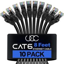 Cabo Ethernet Ultra Clarity Cables Cat 6 de 8 pés (pacote com 10)