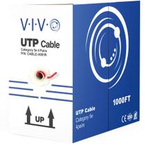 Cabo Ethernet VIVO CABLE-V001R Cat5e 24 AWG 305m Vermelho