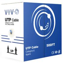 Cabo Ethernet VIVO CABLE-V006B Cat6 500 pés azul