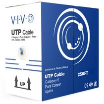 Cabo Ethernet VIVO CABLE-V016 Cat6 250 pés azul