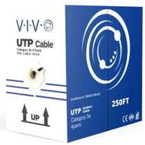 Cabo Ethernet VIVO CABLE-V018 Cat5e 250 pés impermeável preto