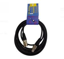 Cabo Extensão Canon balanceado XLR Macho x Fêmea (3mts)- JJF Cabo Extensão Canon balanceado XLR Macho x Fêmea (3mts)- JJF