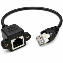 Cabo Extensão Rj 45 Macho E Fêmea 30 Cm Para Painel