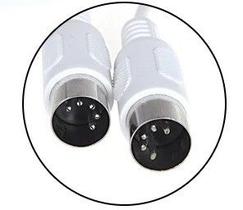 Cabo Extensão teclado Din macho x Din macho 1,50 mts kit c/5 pçs