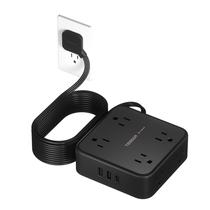 Cabo Extensão TESSAN 15 Pés - 8 Tomadas + 3 USB com Protetor de Surto