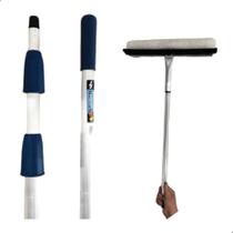 Cabo Extensível 6 Metros com Rodo 35cm para Vidros e Placa Solar