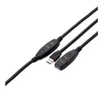 Cabo Extensor 10 Metros, USB 3.0 Macho Para USB 3.0 Femea Comtac, Amplificador Sinal Ativo, Preto, 2