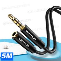 Cabo Extensor 3.5mm P2 P3 4 Vias Fone Microfone 5m - Vention