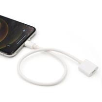 Cabo Extensor 30 centimetros Para Iphone Lightning Carregamento Audio Dados Vídeo