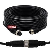 Cabo Extensor 4 Pin 20m Para Sistemas de Câmera Veicular Vídeo Áudio 12V 24V