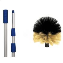 Cabo Extensor 4,5 metros com Vassoura para Limpeza de Teto, Gesso e Forro