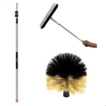 Cabo Extensor 5 Metros Tramontina com Rodo 35cm e Vassoura Limpa Teto Cabo Extensor 5 Metros Tramontina com Rodo 35cm e Vassoura Limpa Teto