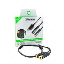 Cabo extensor adaptador 2 p2 femea tipo c macho 30 cm Cabo extensor adaptador 2 p2 femea tipo c macho 30 cm