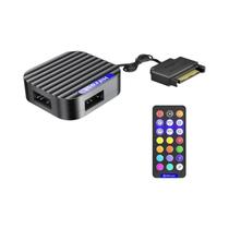 Cabo Extensor ARGB 5V 3PIN Para SATA Com Adaptador Mini Controlador Para Ventoinhas De Gabinete De