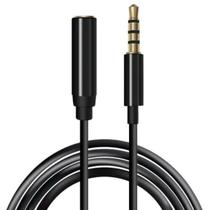 Cabo Extensor de áudio Extensão P3 4 Vias P/ Headset Celular Microfone Lapela