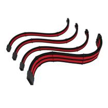 Cabo Extensor de Fonte Sleeved Rise Mode, 4 em 1, 1x 24p ATX, 1x 4+4p CPU, 2x 6+2p PCIe, Preto e Vermelho - RM-SL-BR Cabo Extensor de Fonte Sleeved Rise Mode, 4 em 1, 1x 24p ATX, 1x 4+4p CPU, 2x 6+2p PCIe, Preto e Vermelho - RM-SL-BR